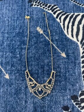 Madewell Gold Crystal Bib Necklace